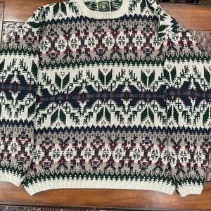 Vintage Lake Harmony Rowing Club Sweater Mens L  90s USA Cotton Y2K Snowflake